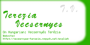 terezia vecsernyes business card